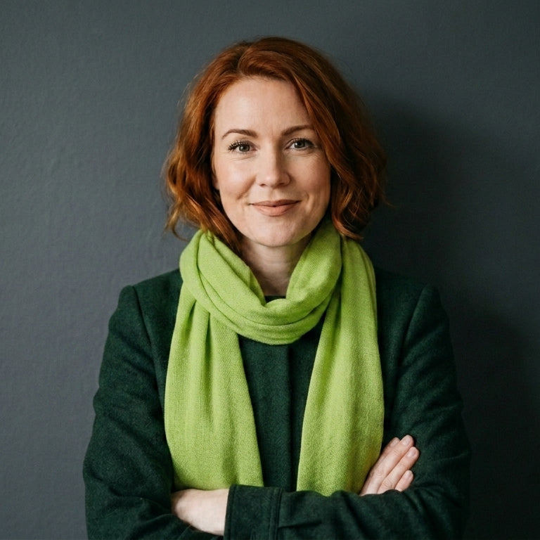Kashmirsjal lysegrøn