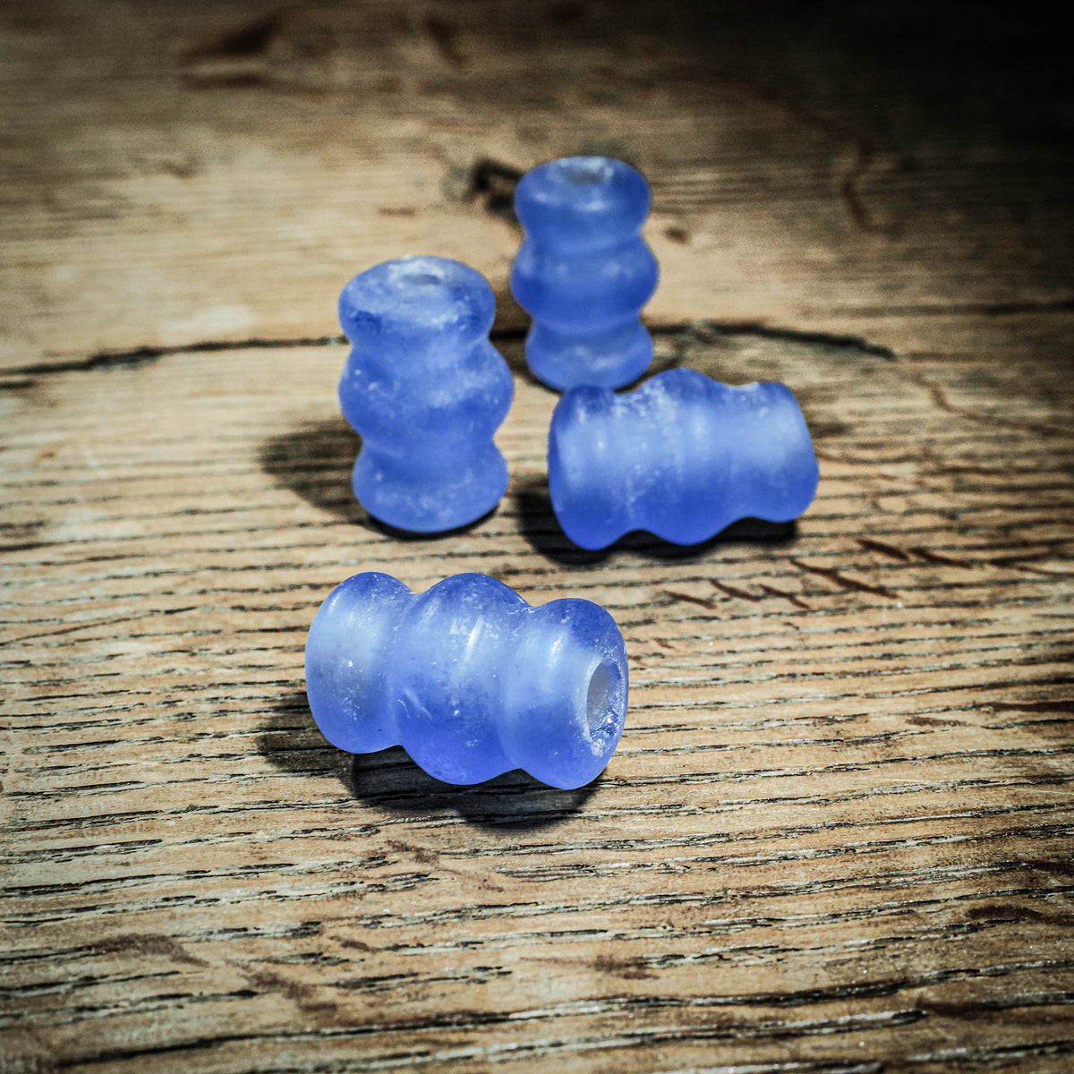 Blue matte triple bead, Gotland