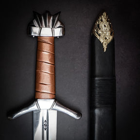 Vikingasvärd Kungarnas Dal, närbild på produktens detaljer och arbete.