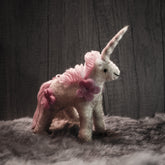 Rosa enhörning, blomma, naturligt horn dryckeskärl.