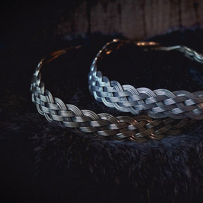 Val flätat halsband, mässing.