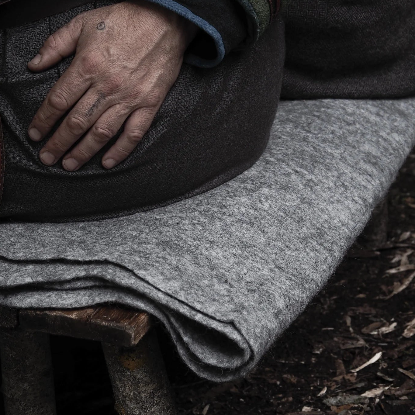 Tovad ullpläd, liggunderlag 2x1 meter.