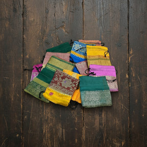 Vikingsk väv eller textil med historisk design.