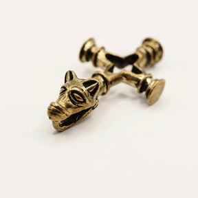 Bronze Wolf Cross