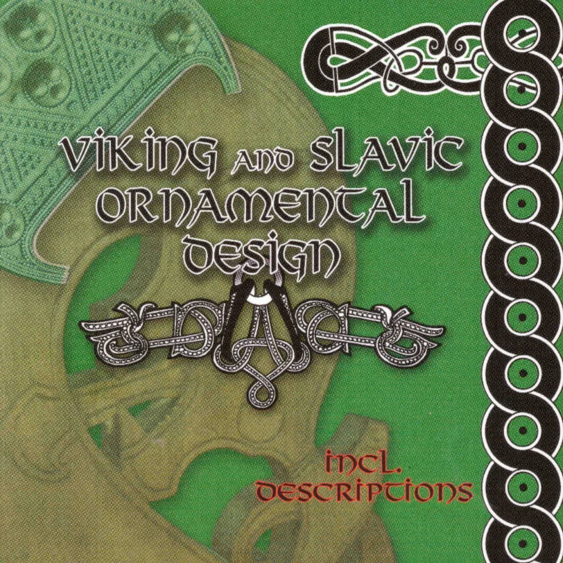 Bokomslagsbild för bok om vikingsk och slavisk ornamental design.