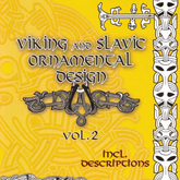 Bokomslagsbild för bok om vikingsk och slavisk ornamental design.