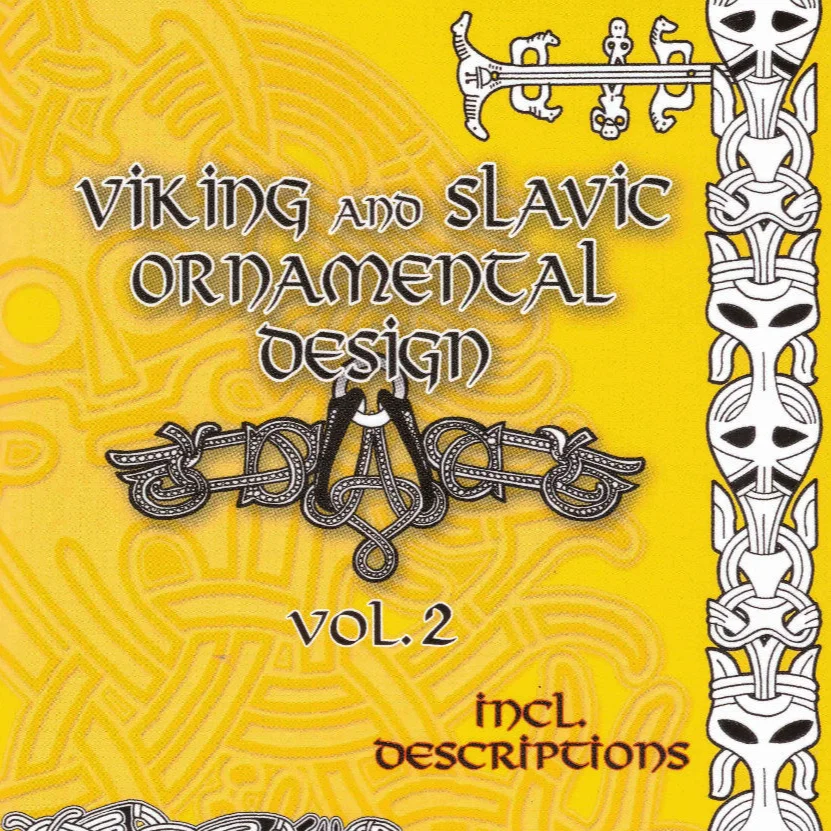 Bokomslagsbild för bok om vikingsk och slavisk ornamental design.