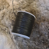 Læderrem sort, 1mm, 50 meter