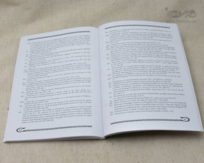 Reference page with numbered entries and academic citations documenting Viking and Slavic ornamental design patterns with historical sources