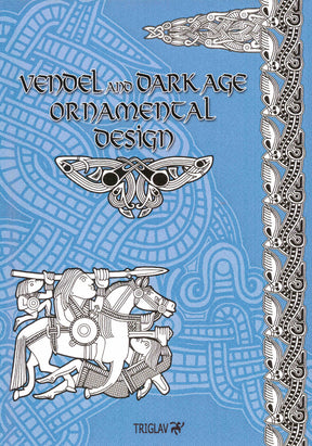 Sida ur bok om vikingsk och slavisk ornamental design med illustrerade designmönster.