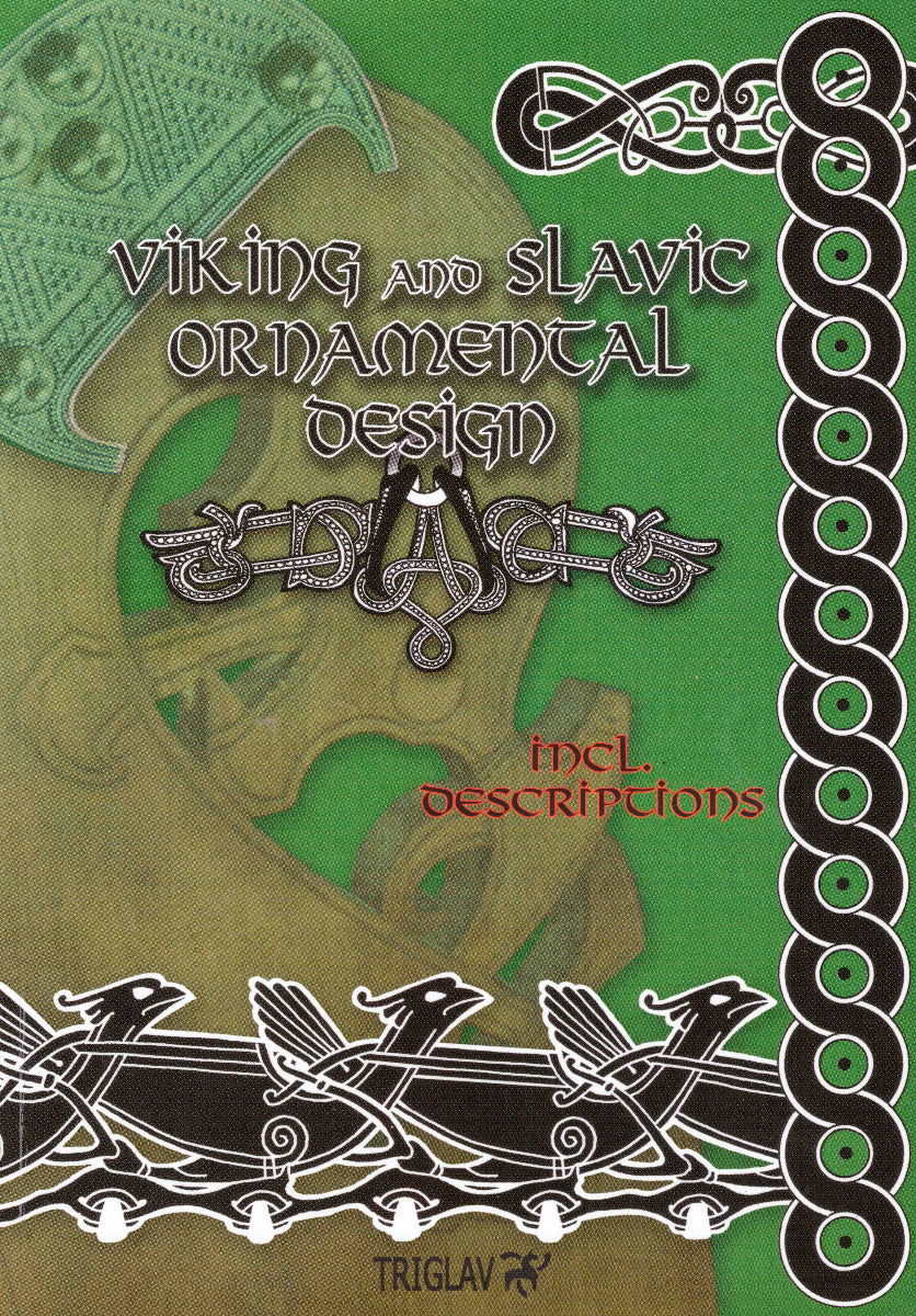 Bokomslagsbild för bok om vikingsk och slavisk ornamental design.