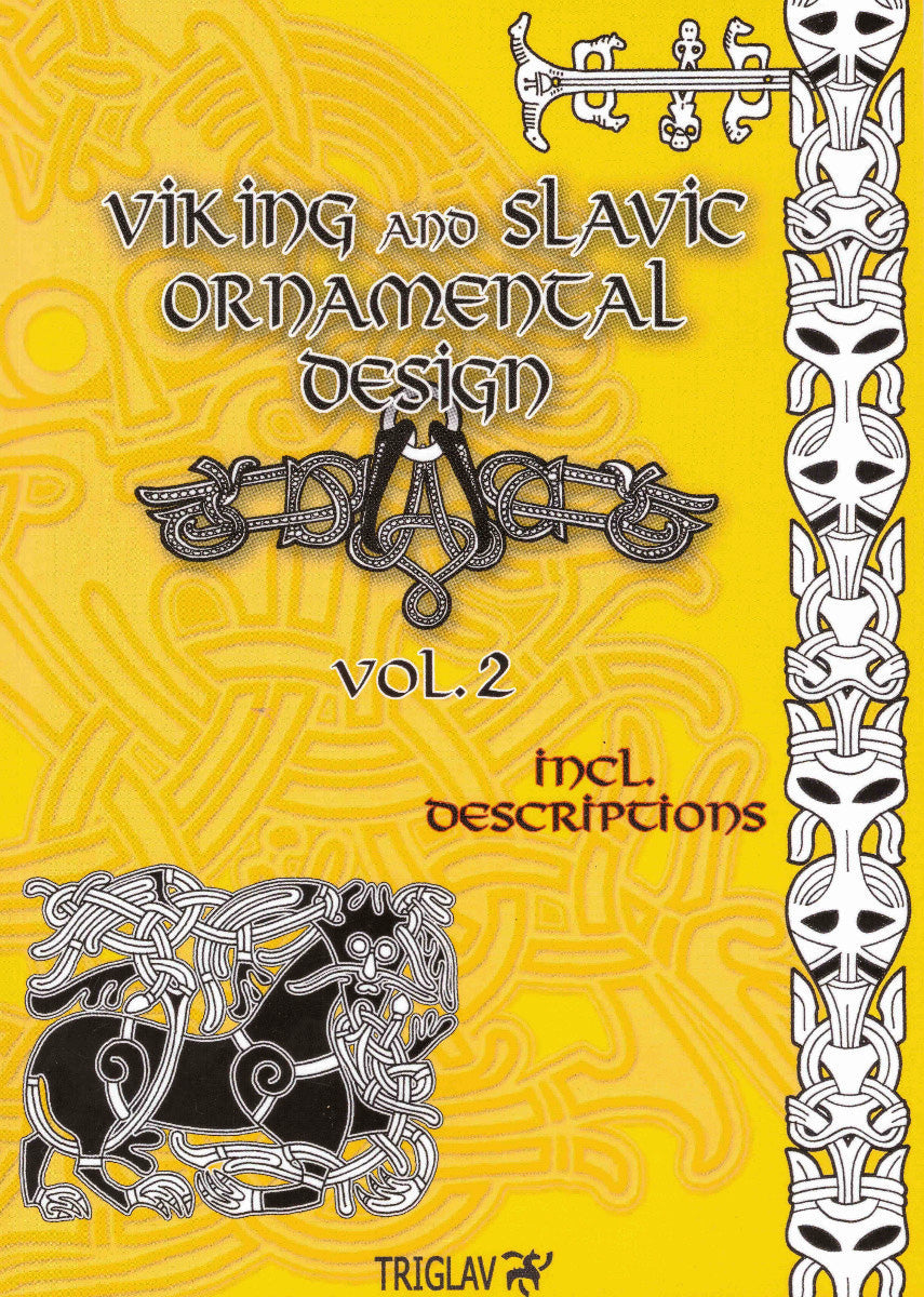 Bokomslagsbild för bok om vikingsk och slavisk ornamental design.